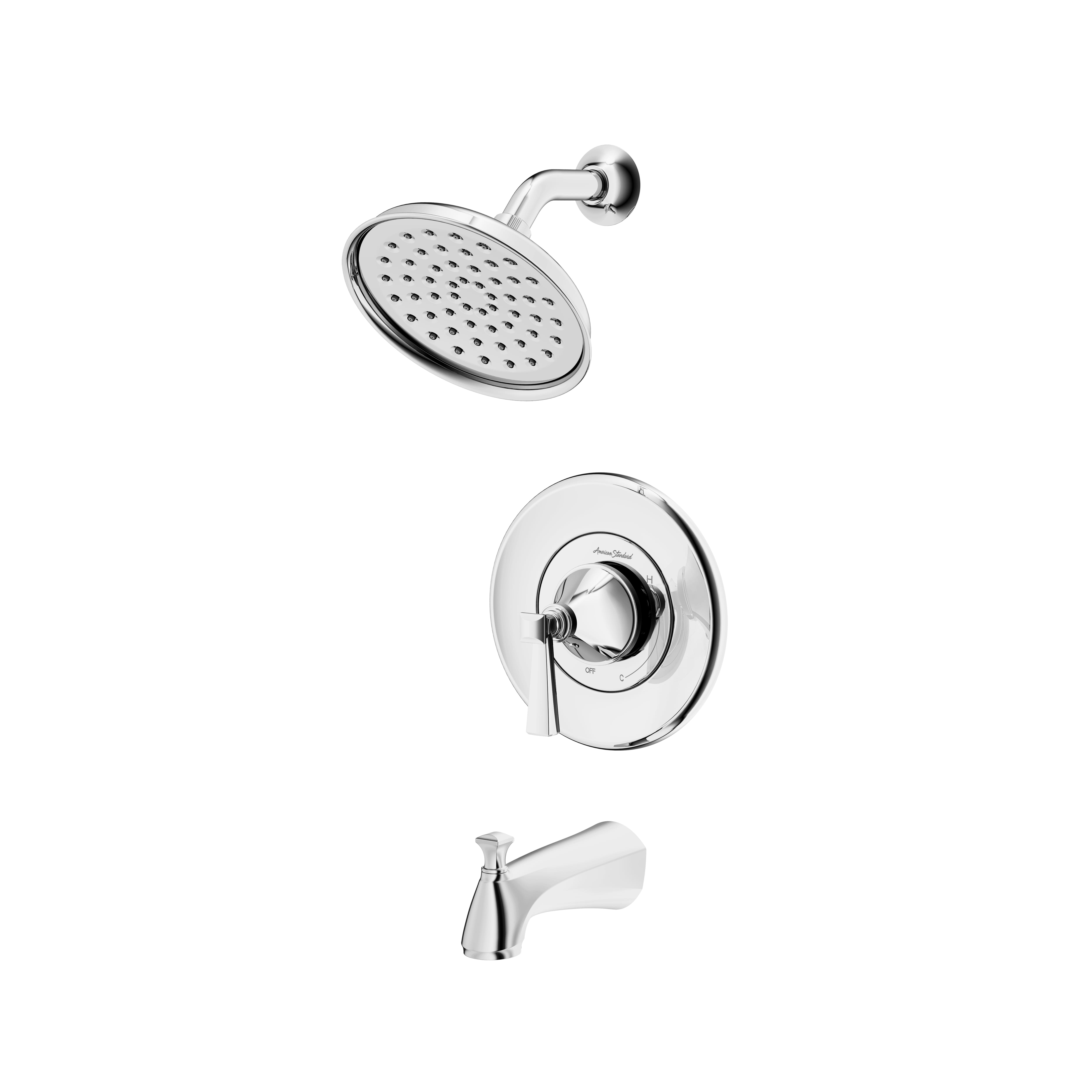 Rumson Tub and Shower Trim Kit with Valve POLISHED CHROME